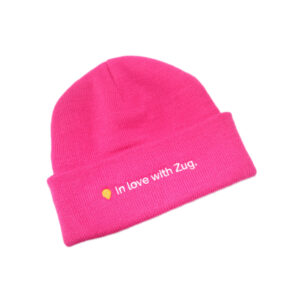 Beanie "In love with Zug" pink